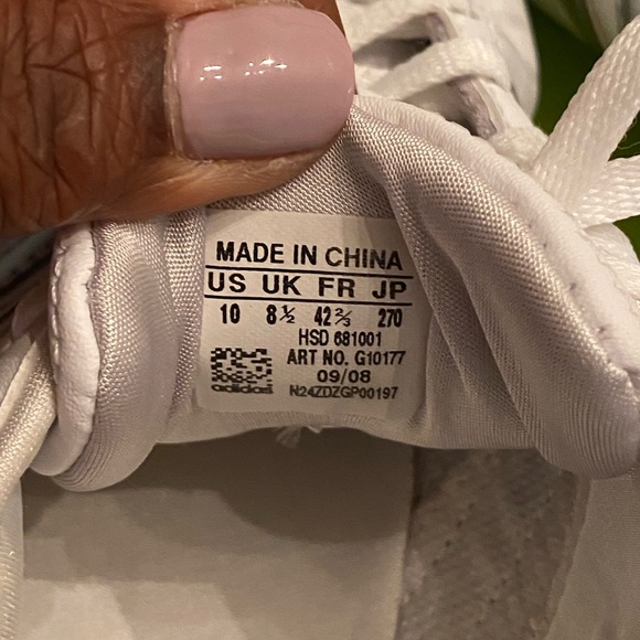 Adidas - White & Silver Ladies 3-Stripes - Picture 5 of 7